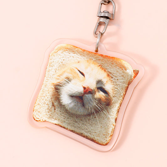3D Kitten Acrylic Keychain